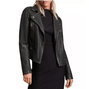 Great condition! ALLSAINTS Cargo Quilted Leather Biker Jacket Size Small/2